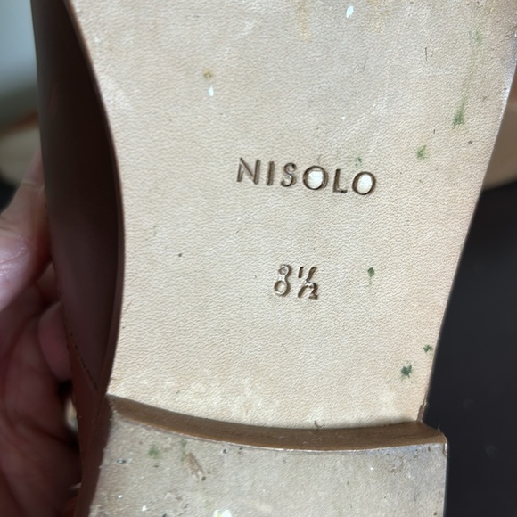 NISOLO Emma dOrsay Oxford 2 Shoe Leather Brandy Brown Slip On Sz 8.5 - Picture 12 of 13